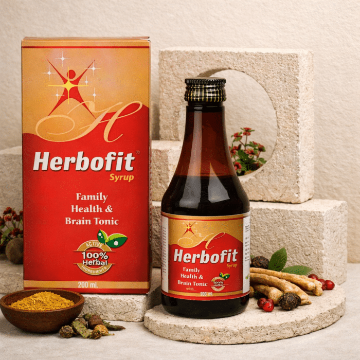 Herbofit Syrup Herbofit Syrup – Natural Ayurvedic Immunity Booster for Stamina, Clarity, and Vitality - Image 1